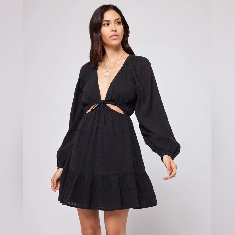 L Space Black Cover Up Dress - New